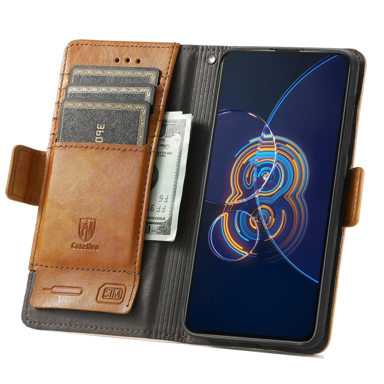 For Asus Zenfone 8 Flip CaseNeo Business Splicing Dual Magnetic Buckle Horizontal Flip PU Leather Case with Holder & Card Slots & Wallet