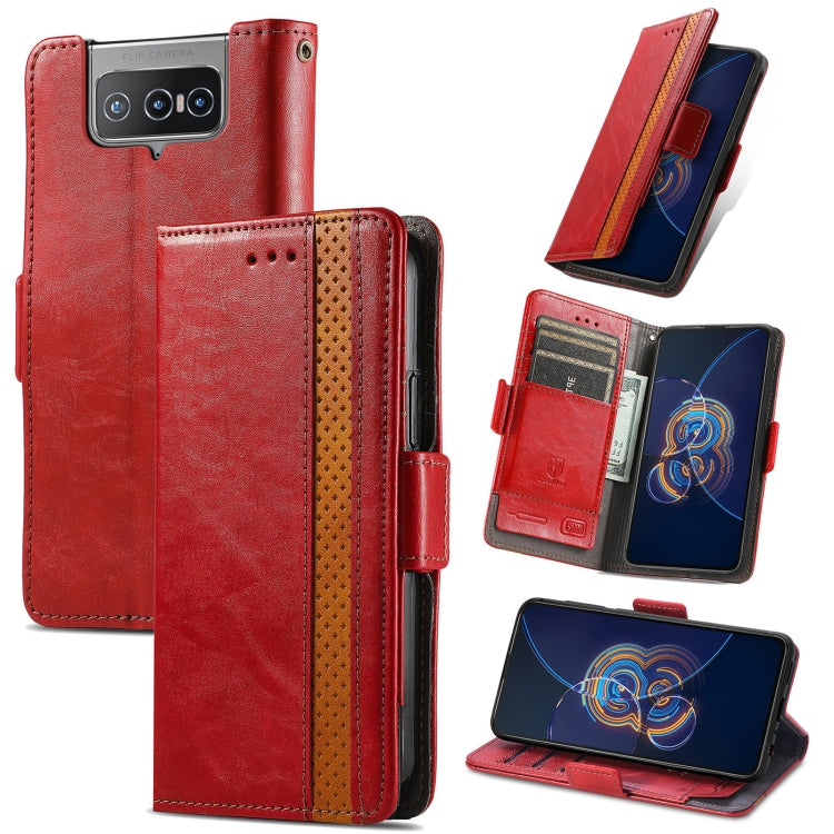 For Asus Zenfone 8 Flip CaseNeo Business Splicing Dual Magnetic Buckle Horizontal Flip PU Leather Case with Holder & Card Slots & Wallet