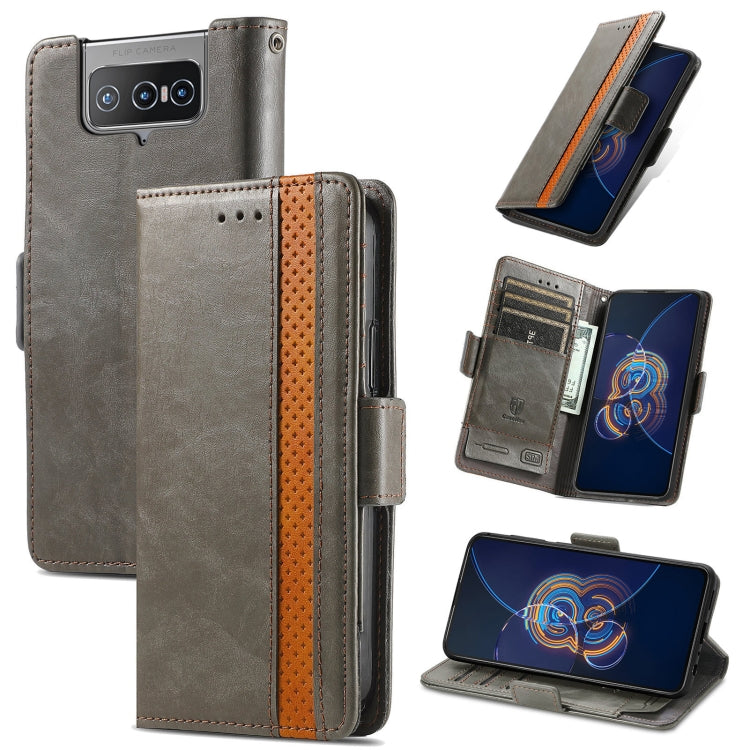 For Asus Zenfone 8 Flip CaseNeo Business Splicing Dual Magnetic Buckle Horizontal Flip PU Leather Case with Holder & Card Slots & Wallet
