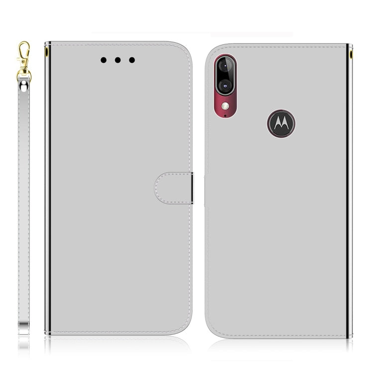 For Motorola Moto E6 Plus Imitated Mirror Surface Horizontal Flip Leather Case with Holder & Card Slots & Wallet & Lanyard