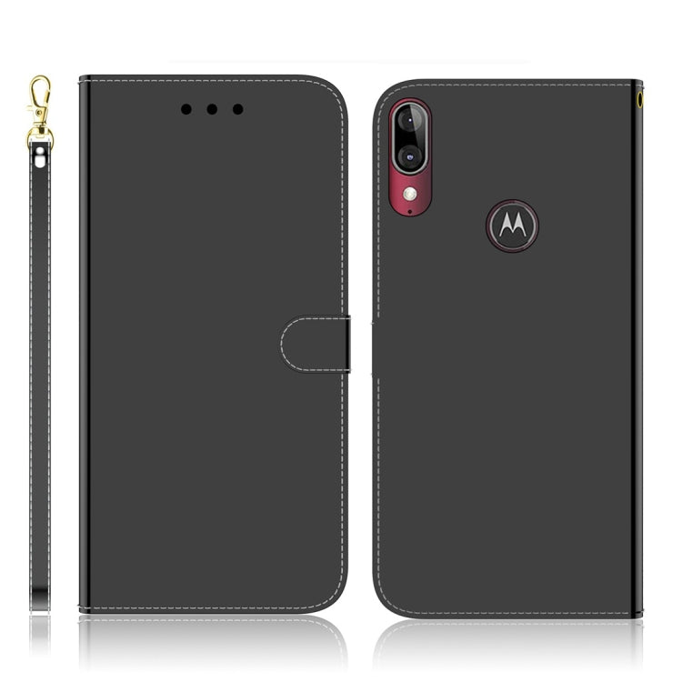 For Motorola Moto E6 Plus Imitated Mirror Surface Horizontal Flip Leather Case with Holder & Card Slots & Wallet & Lanyard