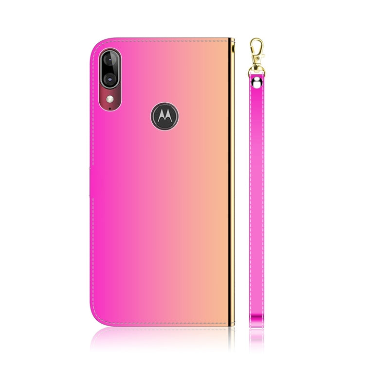 For Motorola Moto E6 Plus Imitated Mirror Surface Horizontal Flip Leather Case with Holder & Card Slots & Wallet & Lanyard