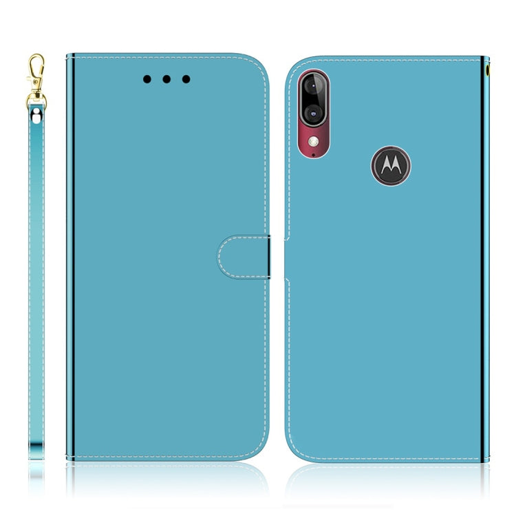 For Motorola Moto E6 Plus Imitated Mirror Surface Horizontal Flip Leather Case with Holder & Card Slots & Wallet & Lanyard