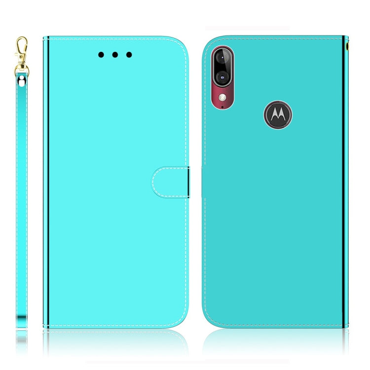 For Motorola Moto E6 Plus Imitated Mirror Surface Horizontal Flip Leather Case with Holder & Card Slots & Wallet & Lanyard
