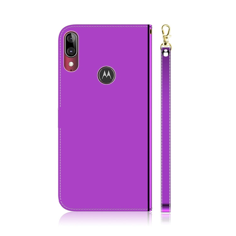 For Motorola Moto E6 Plus Imitated Mirror Surface Horizontal Flip Leather Case with Holder & Card Slots & Wallet & Lanyard