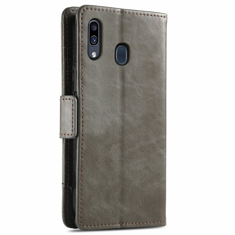 For Samsung Galaxy A30 CaseNeo Business Splicing Dual Magnetic Buckle Horizontal Flip PU Leather Case with Holder & Card Slots & Wallet