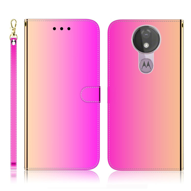 For Motorola Moto G7 Power Imitated Mirror Surface Horizontal Flip Leather Case with Holder & Card Slots & Wallet & Lanyard