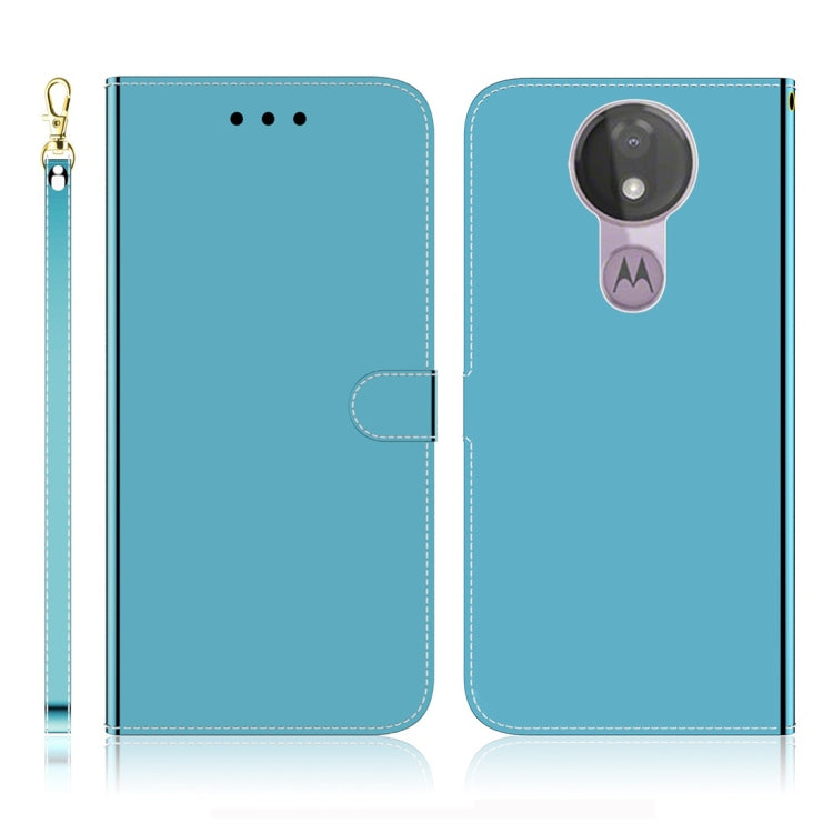 For Motorola Moto G7 Power Imitated Mirror Surface Horizontal Flip Leather Case with Holder & Card Slots & Wallet & Lanyard