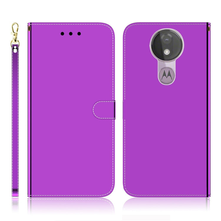 For Motorola Moto G7 Power Imitated Mirror Surface Horizontal Flip Leather Case with Holder & Card Slots & Wallet & Lanyard