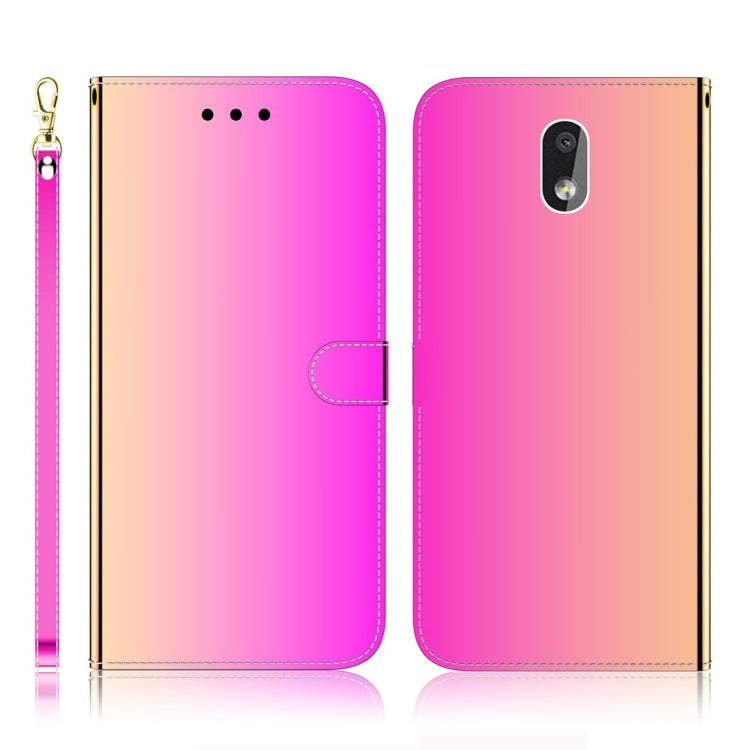 For Nokia 2.2 Imitated Mirror Surface Horizontal Flip Leather Case with Holder & Card Slots & Wallet & Lanyard