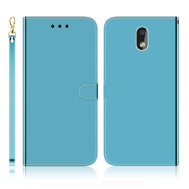 For Nokia 2.2 Imitated Mirror Surface Horizontal Flip Leather Case with Holder & Card Slots & Wallet & Lanyard