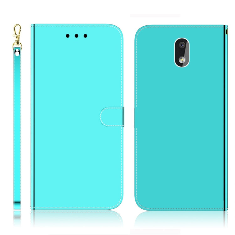 For Nokia 2.2 Imitated Mirror Surface Horizontal Flip Leather Case with Holder & Card Slots & Wallet & Lanyard