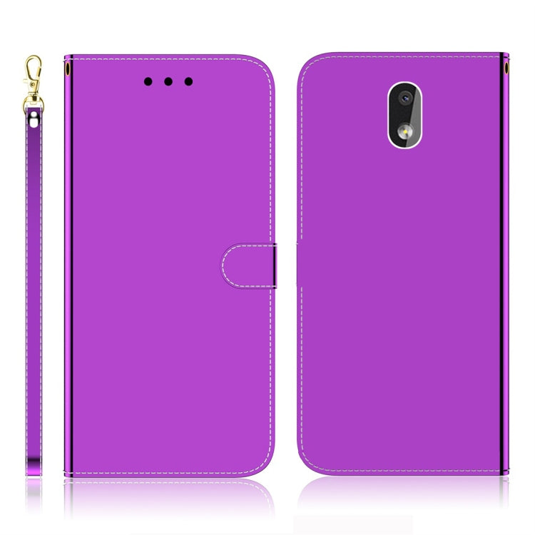For Nokia 2.2 Imitated Mirror Surface Horizontal Flip Leather Case with Holder & Card Slots & Wallet & Lanyard
