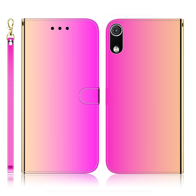 For Xiaomi Redmi 7A Imitated Mirror Surface Horizontal Flip Leather Case with Holder & Card Slots & Wallet & Lanyard