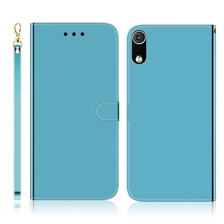 For Xiaomi Redmi 7A Imitated Mirror Surface Horizontal Flip Leather Case with Holder & Card Slots & Wallet & Lanyard