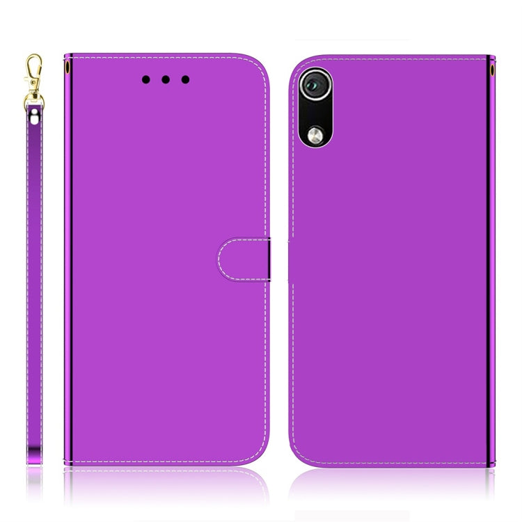For Xiaomi Redmi 7A Imitated Mirror Surface Horizontal Flip Leather Case with Holder & Card Slots & Wallet & Lanyard