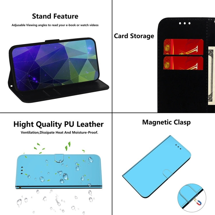 For Xiaomi Redmi 8A Imitated Mirror Surface Horizontal Flip Leather Case with Holder & Card Slots & Wallet & Lanyard