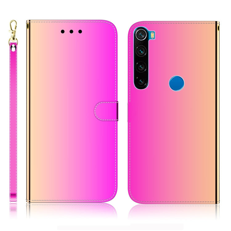 For Xiaomi Redmi Note 8 Imitated Mirror Surface Horizontal Flip Leather Case with Holder & Card Slots & Wallet & Lanyard