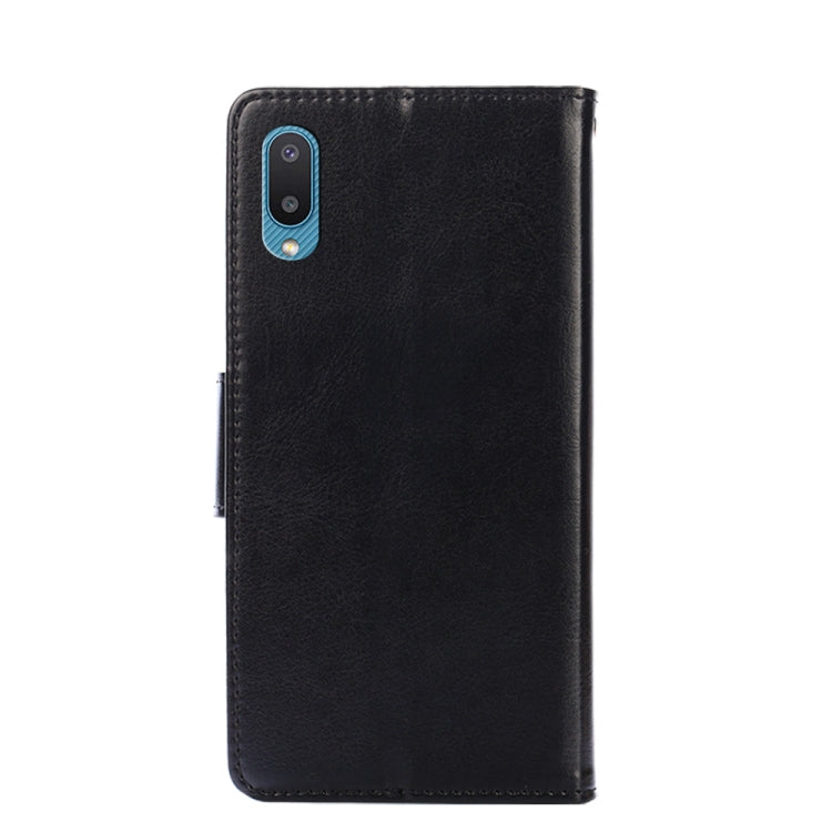 For Samsung Galaxy A02 Crystal Texture Horizontal Flip Leather Case with Holder & Card Slots & Wallet
