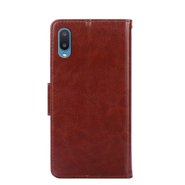 For Samsung Galaxy A02 Crystal Texture Horizontal Flip Leather Case with Holder & Card Slots & Wallet