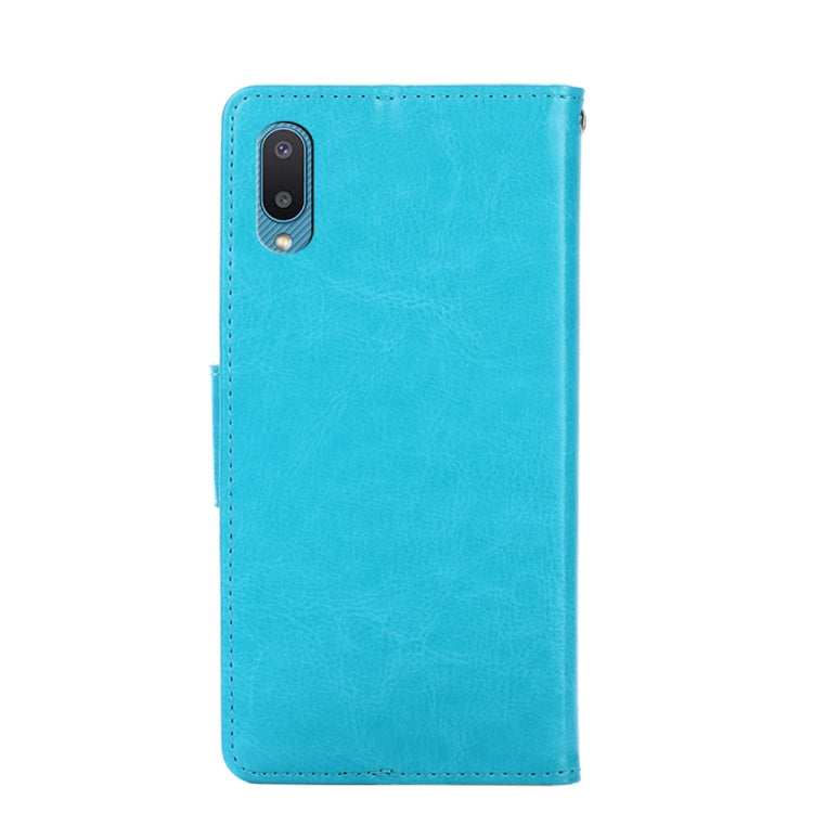 For Samsung Galaxy A02 Crystal Texture Horizontal Flip Leather Case with Holder & Card Slots & Wallet