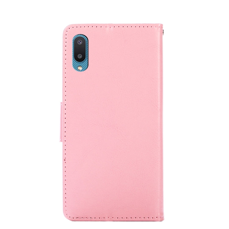 For Samsung Galaxy A02 Crystal Texture Horizontal Flip Leather Case with Holder & Card Slots & Wallet