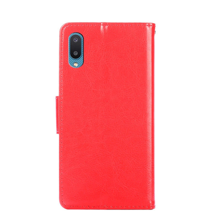 For Samsung Galaxy A02 Crystal Texture Horizontal Flip Leather Case with Holder & Card Slots & Wallet