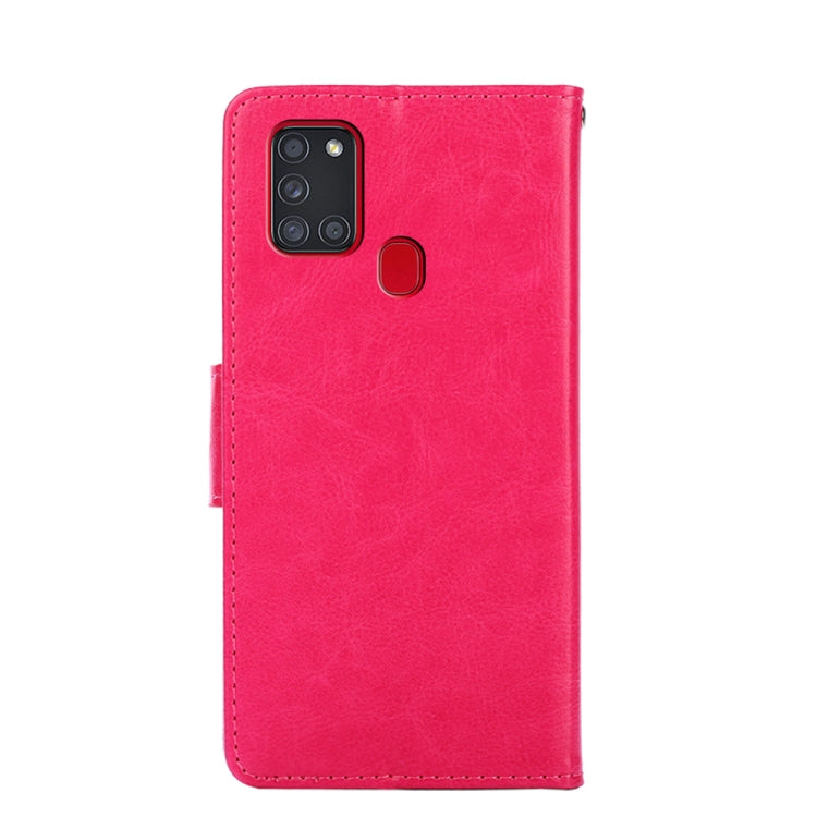 For Samsung Galaxy A21s Crystal Texture Horizontal Flip Leather Case with Holder & Card Slots & Wallet