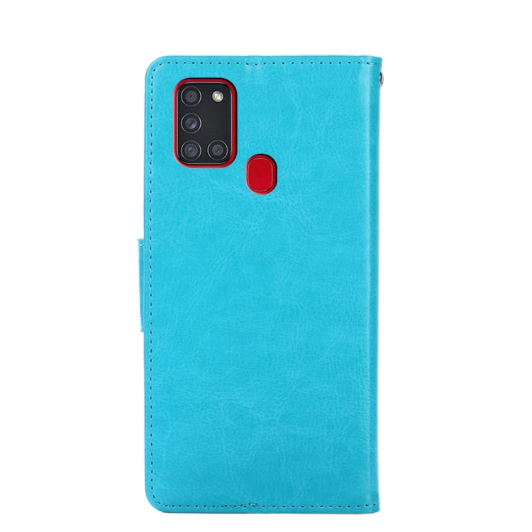 For Samsung Galaxy A21s Crystal Texture Horizontal Flip Leather Case with Holder & Card Slots & Wallet
