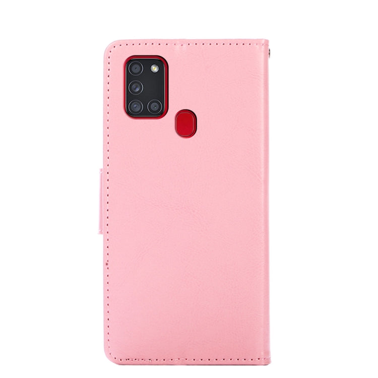 For Samsung Galaxy A21s Crystal Texture Horizontal Flip Leather Case with Holder & Card Slots & Wallet
