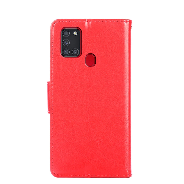For Samsung Galaxy A21s Crystal Texture Horizontal Flip Leather Case with Holder & Card Slots & Wallet