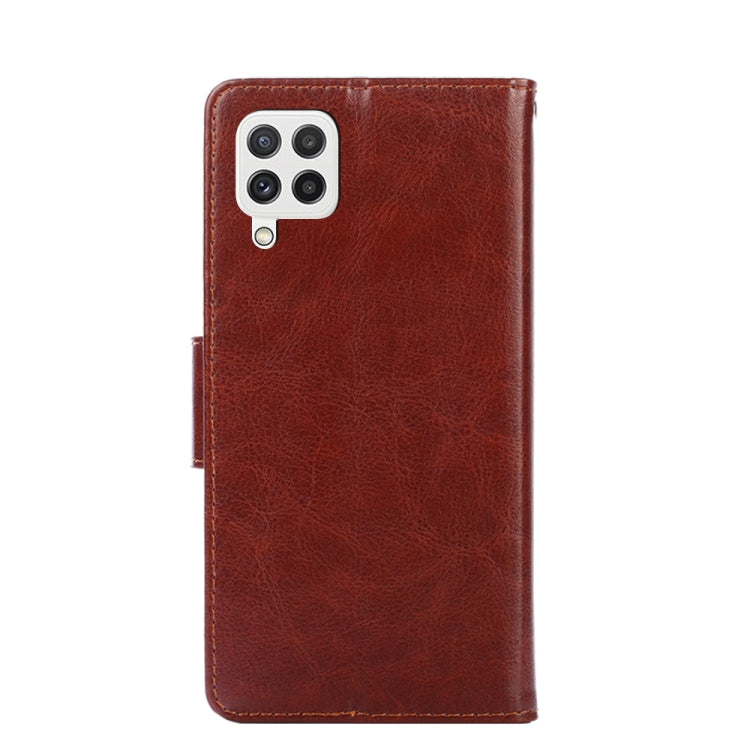 For Samsung Galaxy A22 4G Crystal Texture Horizontal Flip Leather Case with Holder & Card Slots & Wallet