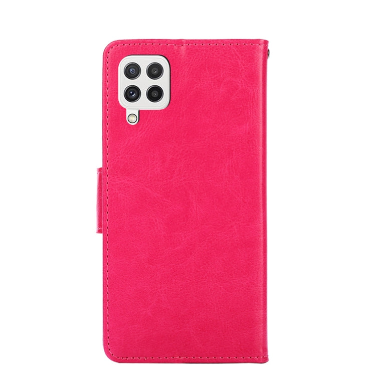 For Samsung Galaxy A22 4G Crystal Texture Horizontal Flip Leather Case with Holder & Card Slots & Wallet