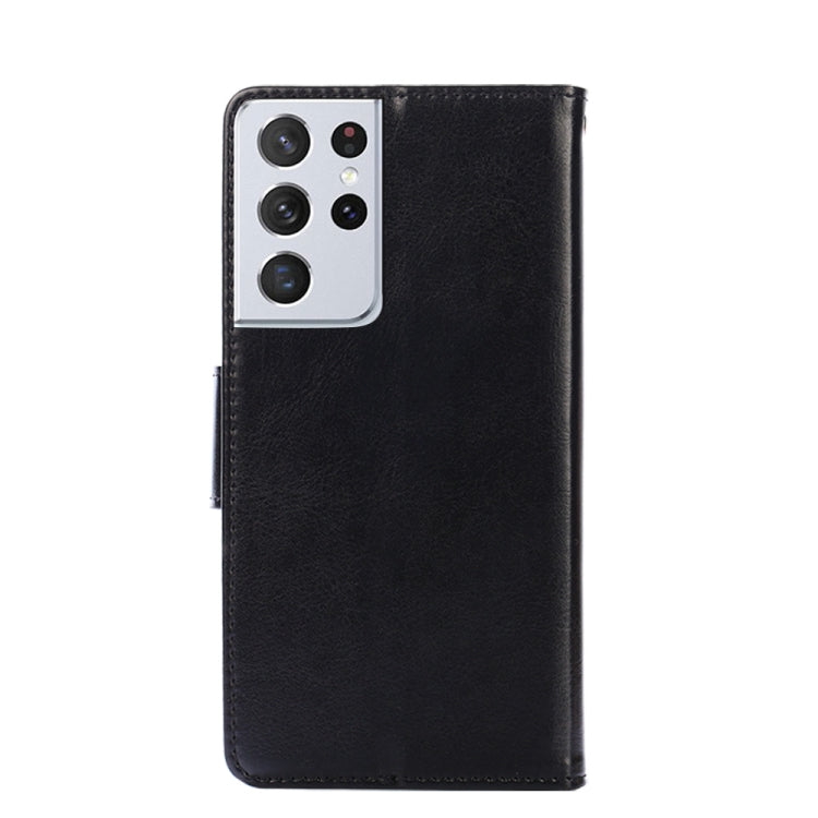 For Samsung Galaxy S21 Ultra 5G Crystal Texture Horizontal Flip Leather Case with Holder & Card Slots & Wallet