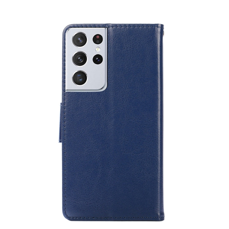 For Samsung Galaxy S21+ 5G Crystal Texture Horizontal Flip Leather Case with Holder & Card Slots & Wallet