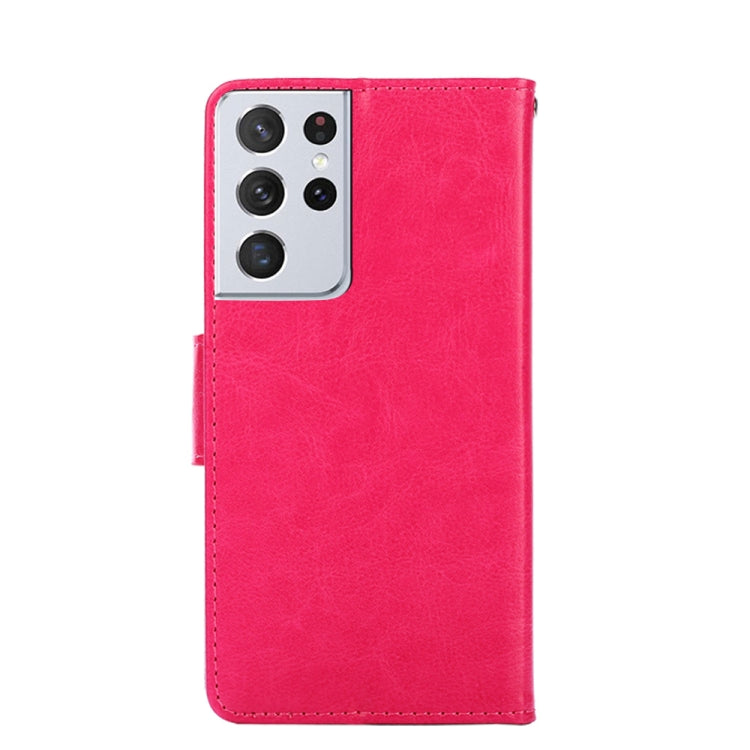 For Samsung Galaxy S21+ 5G Crystal Texture Horizontal Flip Leather Case with Holder & Card Slots & Wallet