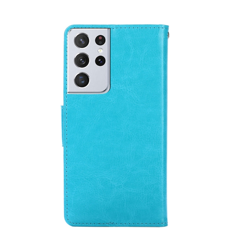 For Samsung Galaxy S21+ 5G Crystal Texture Horizontal Flip Leather Case with Holder & Card Slots & Wallet