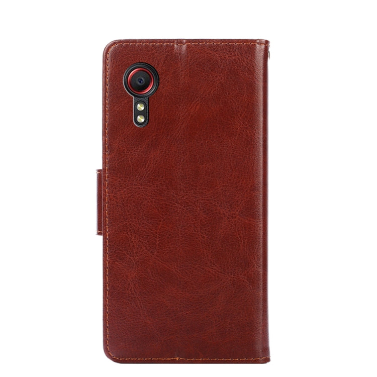For Samsung Galaxy Xcover 5 Crystal Texture Horizontal Flip Leather Case with Holder & Card Slots & Wallet