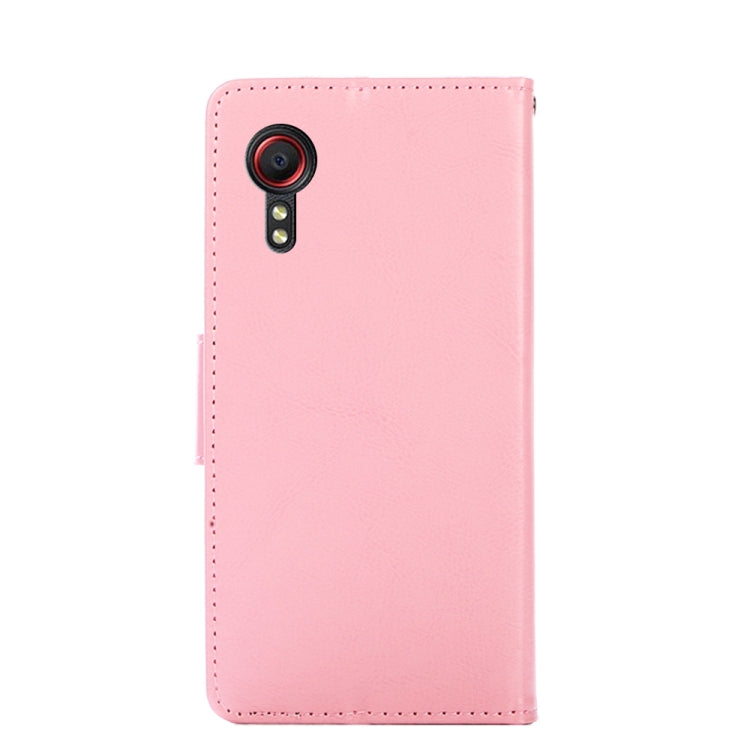 For Samsung Galaxy Xcover 5 Crystal Texture Horizontal Flip Leather Case with Holder & Card Slots & Wallet