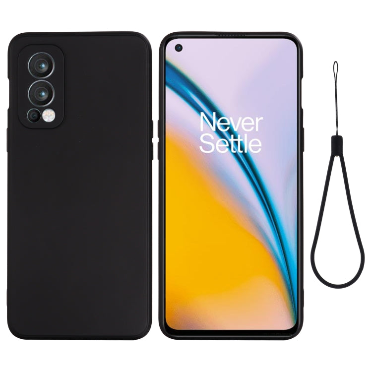 For OnePlus Nord 2 5G Solid Color Liquid Silicone Shockproof Full Coverage Protective Case