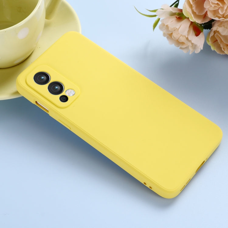 For OnePlus Nord 2 5G Solid Color Liquid Silicone Shockproof Full Coverage Protective Case