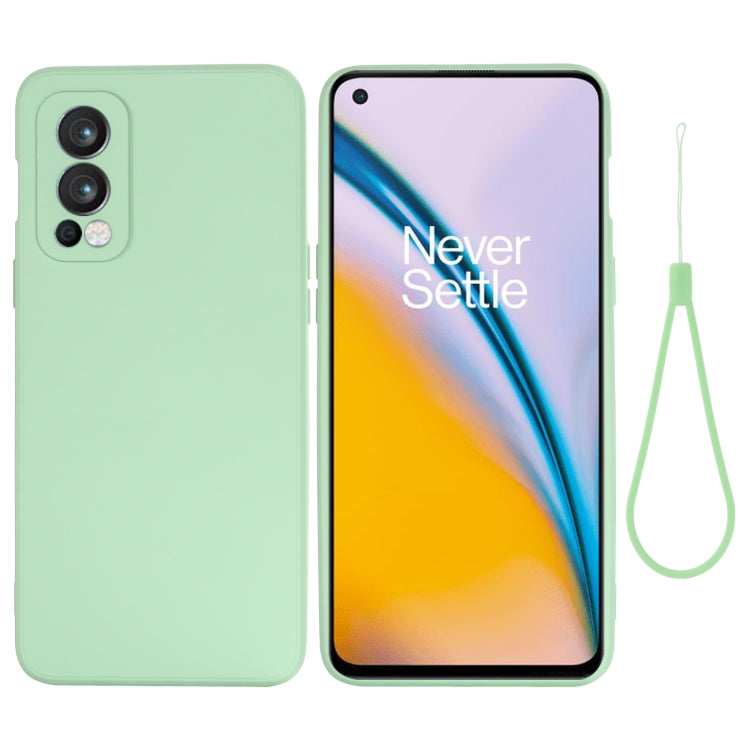 For OnePlus Nord 2 5G Solid Color Liquid Silicone Shockproof Full Coverage Protective Case