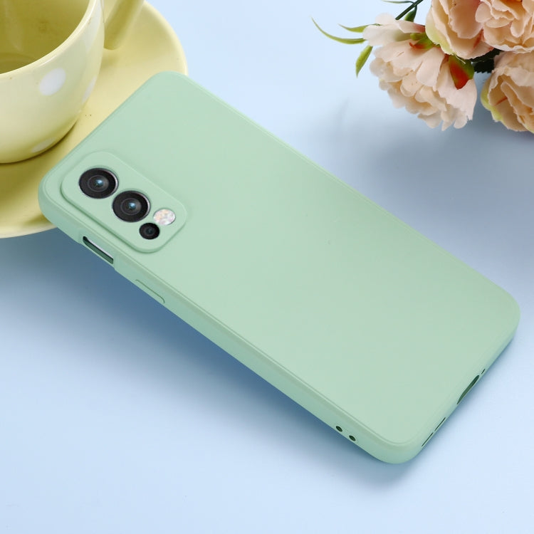 For OnePlus Nord 2 5G Solid Color Liquid Silicone Shockproof Full Coverage Protective Case