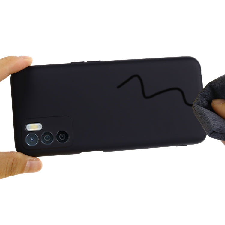 For OPPO A16 / A16S Foreign Version Solid Color Liquid Silicone Shockproof Full Coverage Protective Case