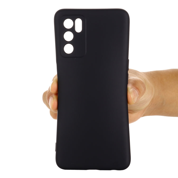 For OPPO A16 / A16S Foreign Version Solid Color Liquid Silicone Shockproof Full Coverage Protective Case