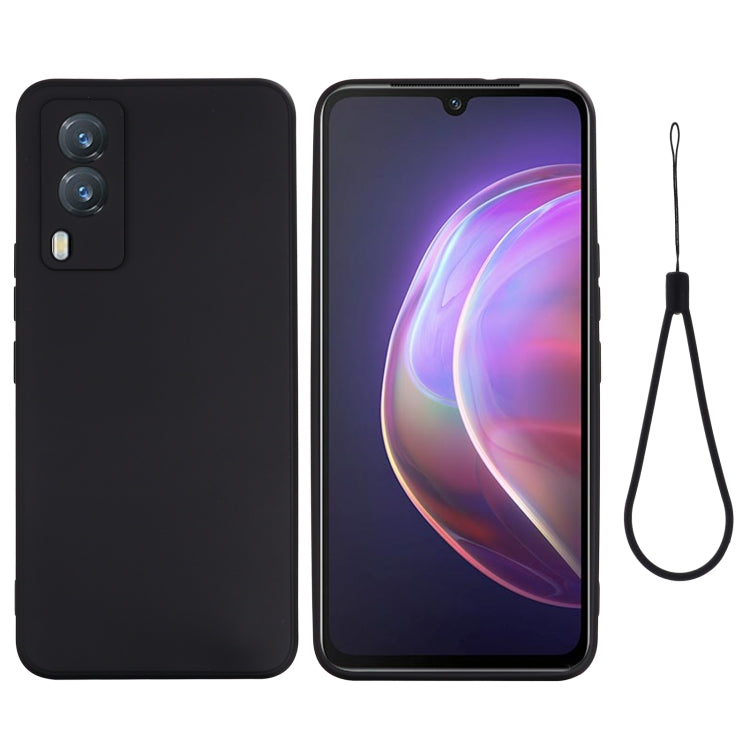 For vivo V21e 5G Foreign Version Solid Color Liquid Silicone Shockproof Full Coverage Protective Case