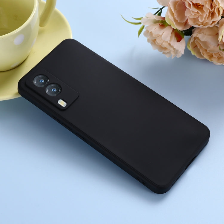 For vivo V21e 5G Foreign Version Solid Color Liquid Silicone Shockproof Full Coverage Protective Case