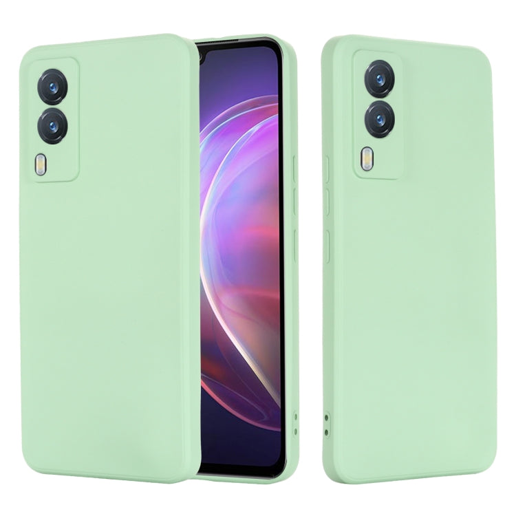 For vivo V21e 5G Foreign Version Solid Color Liquid Silicone Shockproof Full Coverage Protective Case