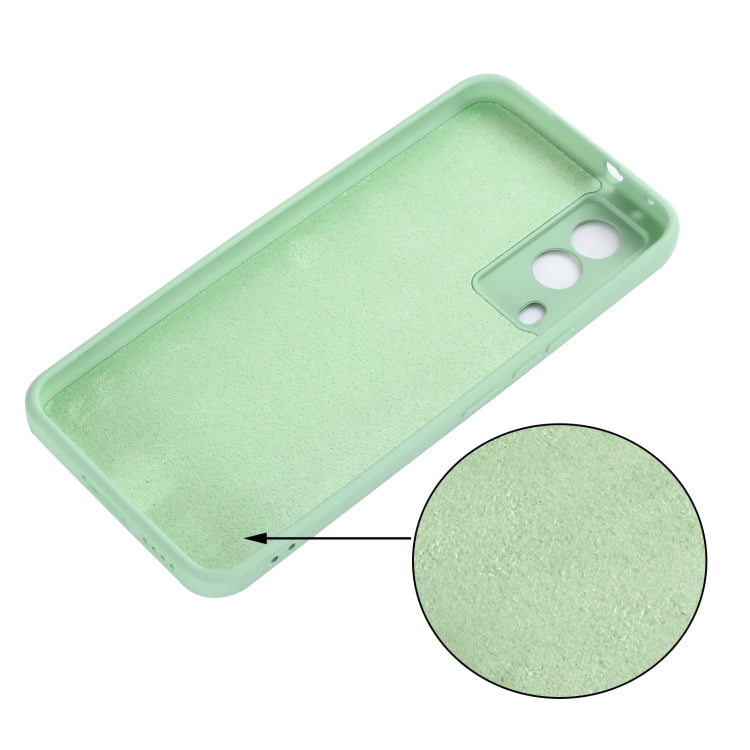 For vivo V21e 5G Foreign Version Solid Color Liquid Silicone Shockproof Full Coverage Protective Case