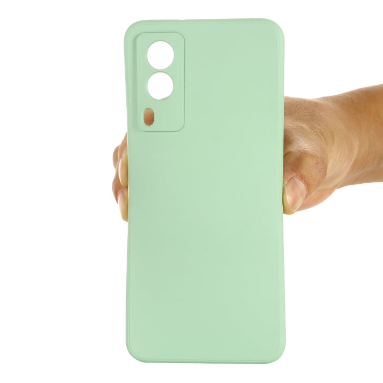 For vivo V21e 5G Foreign Version Solid Color Liquid Silicone Shockproof Full Coverage Protective Case